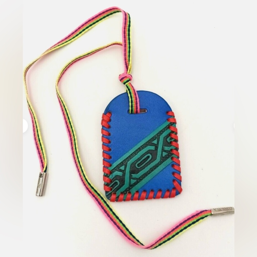 Consuela Vibrant Leather Bag/Luggage Tag Charm NWOT